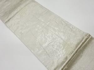 リサイクル　寺院に草木風景模様織出し袋帯